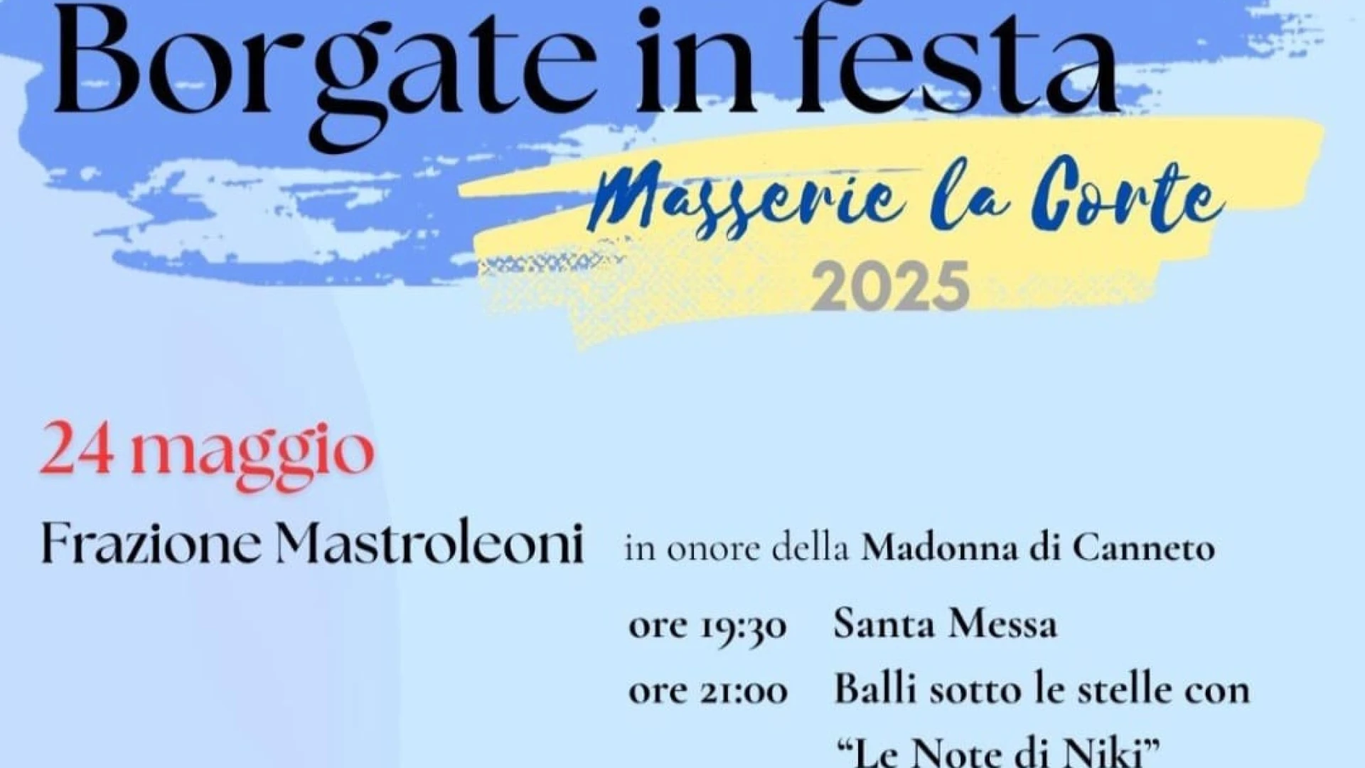 Montaquila: nella frazione Mastroleone il prossimo 24 maggio i festeggiamenti in onore della Madonnina di Canneto.